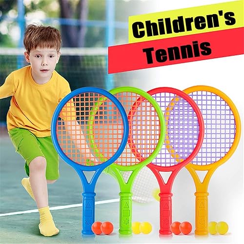 Racchetta da tennis in plastica giocattolo per bambini sport all'aria aperta racchetta da tennis giocattolo da spiaggia interattiva (verde) (Verde) - Ysert