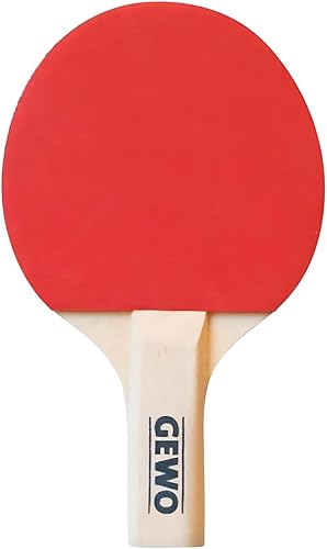 Mini racchetta – Piccola racchetta da ping pong con manico ridotto e lama per racchetta per divertimento – Racchetta completa leggera con rivestimento interno a nodi rossi e neri, 15,5 x 9,5 cm - Ysert