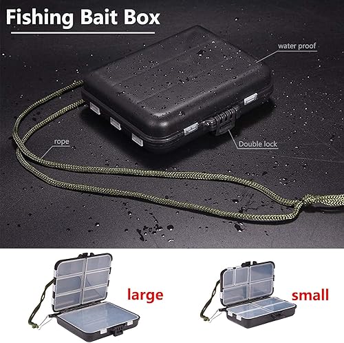 Graplan 2 PCS Scatola di Immagazzinaggio di Plastica Fishing Tackle Box Scatole di Plastica da Pesca a Doppia Faccia per Accessori Pesca Due facciate,7 e 9 Scomparti - Ysert