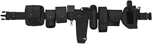 Cintura Poliziotta, Cinturone Tattico Militare, 10 in 1 Cintura Tattica Multifunzionale Marsupio per Esterni, Cintura Tattica Regolabile e Rimovibile, Accessori Cinturone Polizia - Ysert