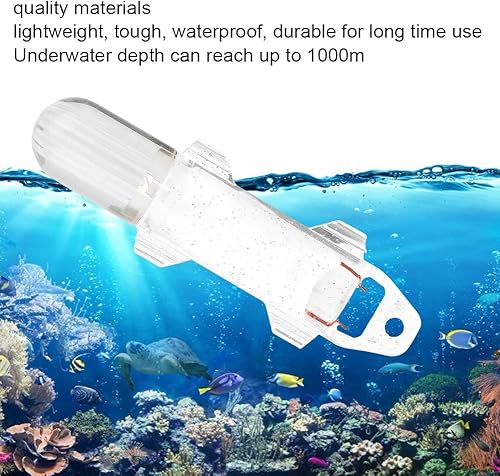 Mini Esca Subacquea alimentata da Batteria incorporata La profondit¨¤ Subacquea Leggera pu¨° Raggiungere Fino a 1000 m Realizzato con Materiali di qualit¨¤, per la Pesca dei(White) - Ysert