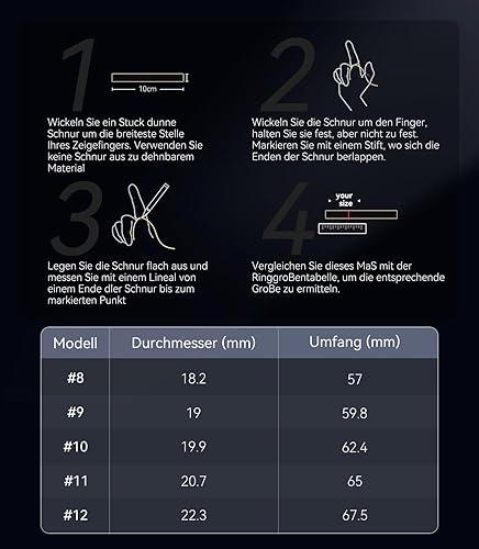 Anello intelligente Android e iOS 2024. Dati di misurazione accurati certificati SGS: anello per uomo e donna. Nuovo chip Bluetooth 5.0 ZNZ – connessione stabile: tracker del sonno, anello - Ysert