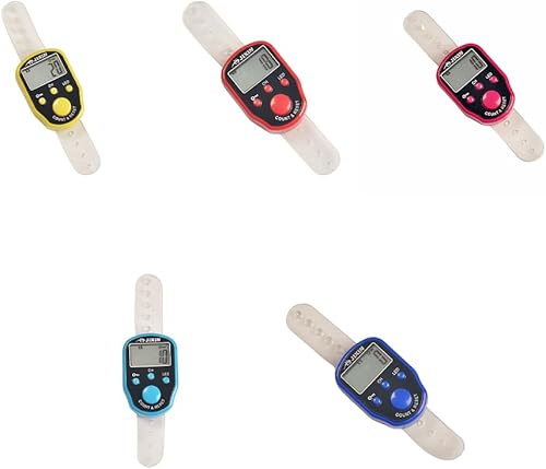 Anello elettronico per Piscina per Anello da Dito Comodo Mini Timer Contatore di recitazione a LED a Risparmio energetico, Blu Scuro - Ysert