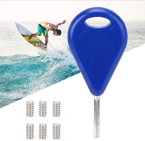 Vbest life Accessori per tavola da Surf Chiave per Pinna da Surf Chiave per timone + Set di Viti, per Attrezzatura Surf FCS Fins(Blu) - Ysert