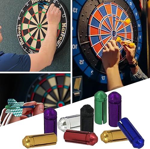 70pcs Dart Flight Wing Savers Protezioni, 7 Colori Lega di Alluminio Dart Ala Correttore Fisso 90 Gradi Professionale Competizione Dart Accessori - Ysert