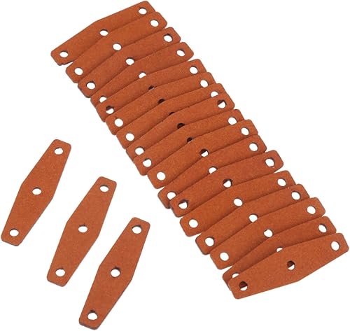 Mgoodoo 5/10/20 pz Marrone Scuro Cuoio Slingshot Sacchetti con Foro Centrale per Caccia All'aperto Catapulte 50x14x8mm - Ysert