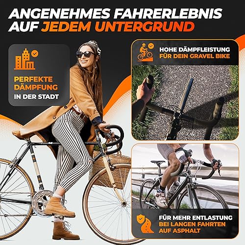 Kellago Nastro per manubrio bici da strada, nero, con pneumatici adesivi da 3 m, con e-book e 4 strisce adesive nere autoadesive, per bicicletta, per manubrio della bicicletta - Ysert