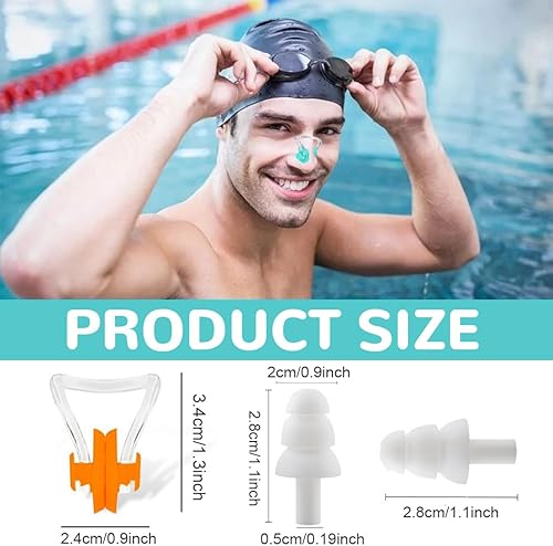 10 Pezzi Tappanaso Per Piscina Tappanaso Nuoto Sincronizzato Tappanaso Per Piscina In Silicone Tappi Per Naso Protector Per Il Nuoto Unisex Per Bambini Adulti Con 2 Paia Tappi Orecchie Piscina - Ysert