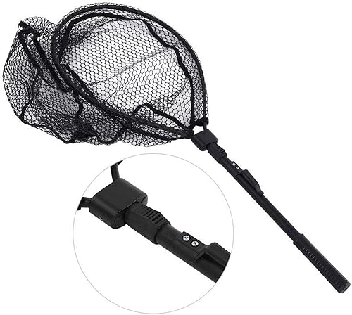 Guadino da pesca telescopico, Pesca Guadino Rete da pesca Lega di alluminio portatile Veloce Pieghevole Pesca a mano Dip Rete sostituzione per pescare Bass Carpa - Ysert