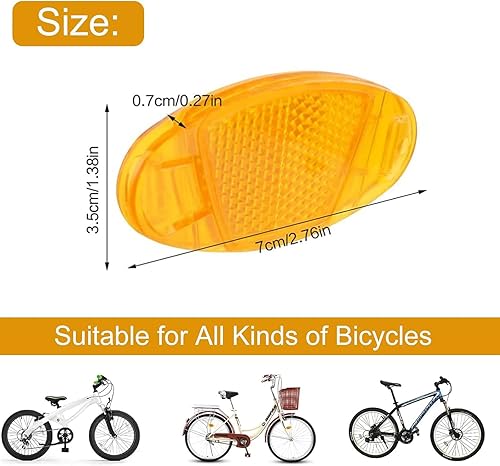 Catarifrangente per Raggi di Bicicletta, 10pc Catarifrangenti Raggi Ruota Bici, Catarifrangenti Raggi, Riflettori Raggiera Bicicletta, Catarifrangenti per la Guida Notturna su Tutti i Tipi di Bici - Ysert