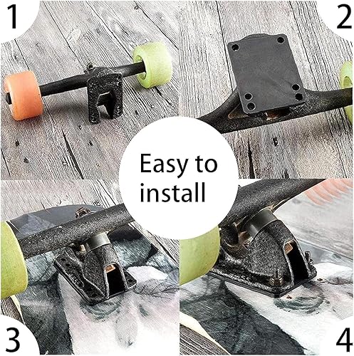 2 riser universali per skateboard da 1/2' - 1/4' - 1/8', guarnizione per skateboard, longboard, riser pad - Ysert