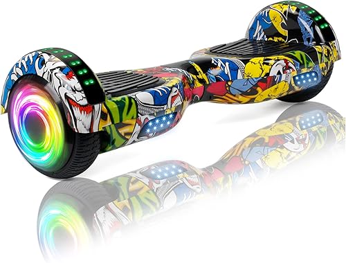 Hoverboard 6.5 Pouces Overboard, Hover Board Gyropode Tout-Terrain, Bluetooth et LED Auto-équilibré électrique Auto-équilibrage pour Enfant et Adult - Ysert