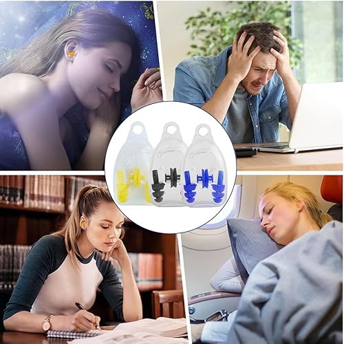 IBXWMNG Set 3 Pezzi Tappi e Clip per Naso da Nuoto con Scatola - Protezione Nasale per Adulti durante il Nuoto in Piscina, Tappanaso e Tappi per Le Orecchie con Pratica Clip Integrata - Ysert