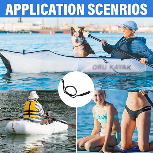 Guinzaglio per pagaia per Kayak,Estensibile Kayak Paddle Leash per Canoa, Barca,Kayak - Ysert