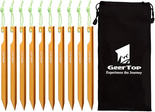 La Tenda in Lega di Alluminio Durevole Pesa 10 Pacchi 5.9 in, Pioli a Forma di Y per la Tenda da Campeggio, Adatta per la Maggior Parte dei Tipi di Terreno, per l'alpinismo da Escursione - Ysert