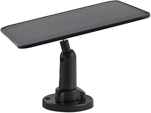 Pannello solare ad anello per campanelli, pannello solare da 5 W per telecamera di sicurezza, pannello solare per fotocamera con batteria ricaricabile esterna, supporto di sicurezza - Ysert