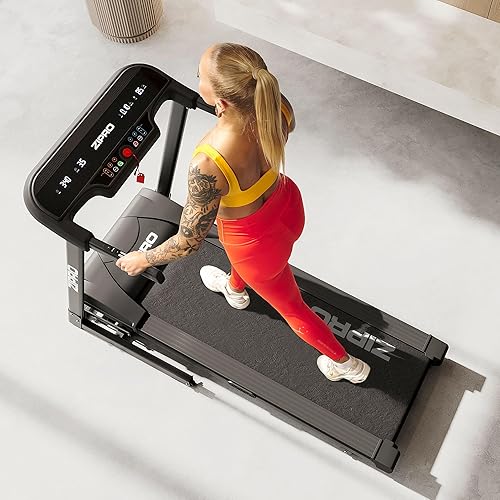 Tapis roulant pieghevole Pulse, con Walking Pad fino a 130 kg, velocità 1-12 km/h, motore da 1.5 CV, 15 livelli di inclinazione, cyclette con 12+3 programmi di allenamento, display LED - Ysert