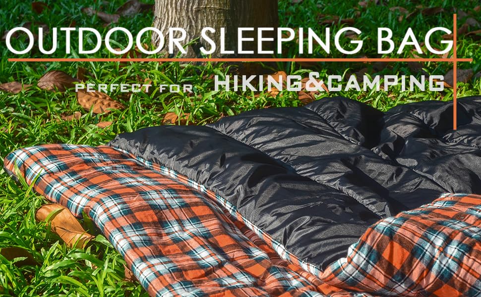 Sacco a pelo doppio in flanella di cotone 