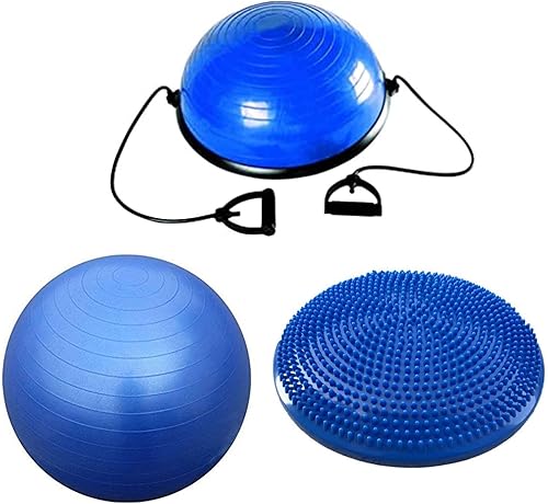 Balance Kit – Home Fitness Pack | Cuscino Propriocettivo + Swisse Fit Ball +Half Ball | 3 Attrezzi per Allenamento Equilibrio, stabilità e propriocezione | Training Pilates Yoga Palla Svizzera Gym - Ysert
