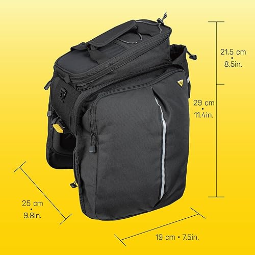 Topeak - Borsa Portapacchi MTX Trunk Bag DXP, Nero, 36 x 25 x 29 cm, 22,6 Litri - Ysert