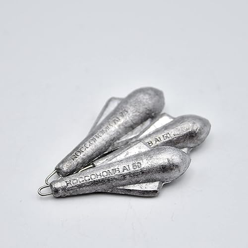 Set 3 Pezzi piombi Surf Casting Roccobomb Fisso con Anello Inox - Ysert