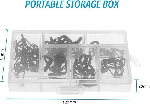 Anelli Canna da Pesca 30pcs Anello di Guida per Canna da Pesca Ceramica Acciaio Inossidabile Kit di Riparazione per Anelli da Punta 2.2/2.4/2.8/3.0/3.5/4.0 - Ysert
