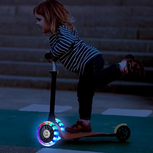 2 PCS Ruote Luminose LED, 100 mm Ruote Luminose per Monopattino Ruote Luminose per Scooter con Cuscinetti ABEC-9 per Tutti i Tipi di Scooter con Pneumatici da 100 mm - Ysert