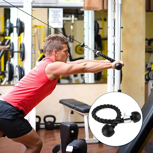 Corda per Tricipiti, Corda Tricipiti Pull Down Corda per Allenamento Tricipiti Bodybuilding per Esercitare I Tricipiti Corda Tricipiti Palestra Tricep Rope Nylon, 70cm - Ysert