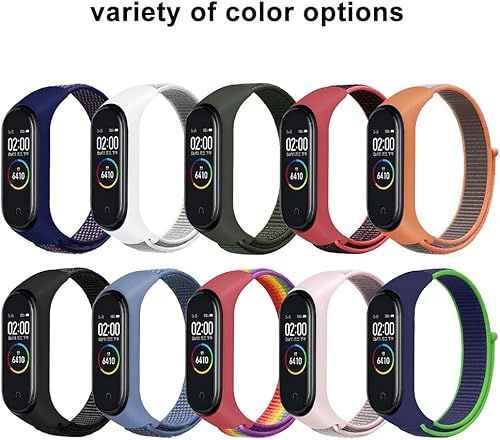 Niboow Cinturino per Xiaomi Mi Band 6/Mi Band 5/Mi Band 4/Mi Band 3/Amazfit Band 5, Nylon Regolabile Cinturini per Xiaomi Mi Band 6/Mi Band 5/Mi Band 4/Mi Band 3/Amazfit Band 5 - Ysert