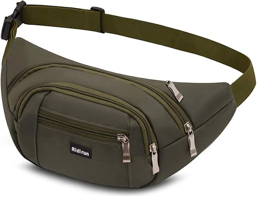 Marsupio con 4 Tasche Marsupio Bum Bag Cintura Regolabile Singola Spalla per Escursionismo Casuale Bicicletta Escursione Campeggio - Ysert