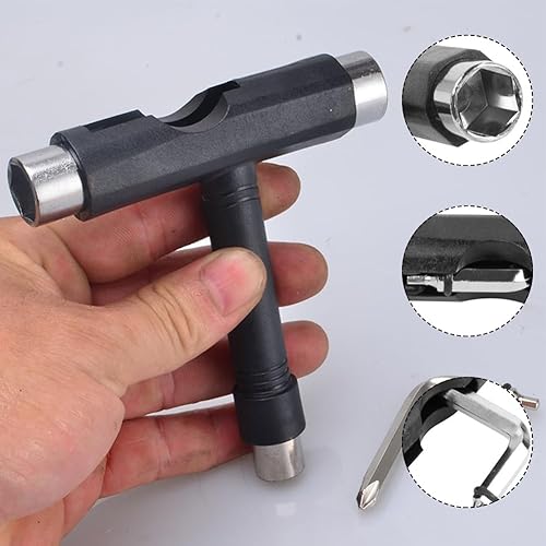 Skate Tool, Attrezzo Skate, Chiave per Skateboard, Skateboard Tool, Skate Chiave, Strumento per Skateboard, all-in-One Skate Tools, Chiave a T per Skateboard, Chiave Attrezzi per Skateboard, 1 Pezzi - Ysert