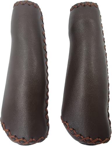 UPANBIKE Bike Grips Design ergonomico in Pelle Cucito a Mano a Pressione del Manubrio per Mountain Bike Strada Bicicletta Pieghevole Bici - Ysert