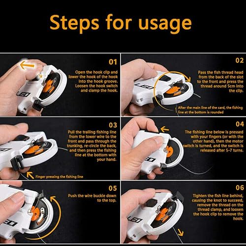 Dispositivo Elettrico Automatico Gancio di Pesca Strumento Tiro Macchina Legatura Dispositivo Tie Nodo Lure Gancio Da Pesca Linea Tyer Tie Machine Accessori Da Pesca Strumento - Ysert