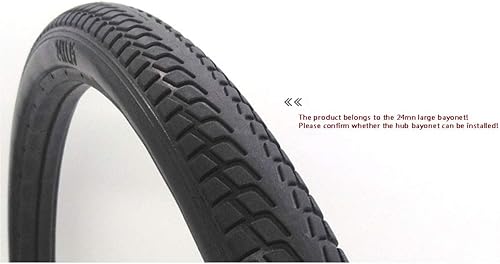 Pneumatici per Biciclette, 24x1.75 Pneumatici Antideflagranti da 24 Pollici Gomme Piene, Senza Bisogno di Inflazione, Bassa Resistenza, Nero - Ysert