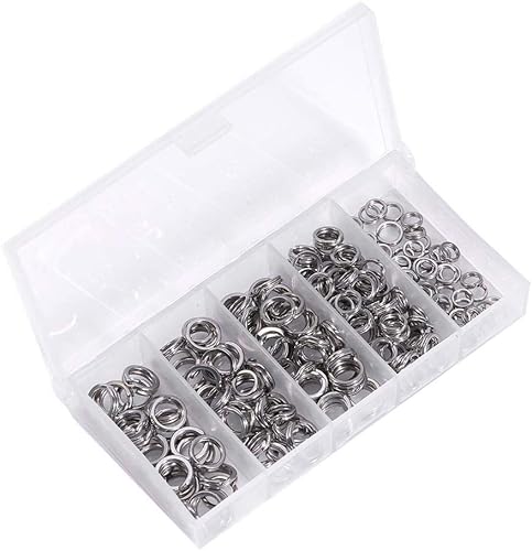 Pesca Anelli, Kit Anelli Da Pesca Inox, 200 Pezzi Anelli Da Pesca, Anelli Pesca Spinning, Anelli Spaccati Per Pesca, Kit Anelli Spaccati Inossidabile Connettori, Anelli Canna Da - Ysert