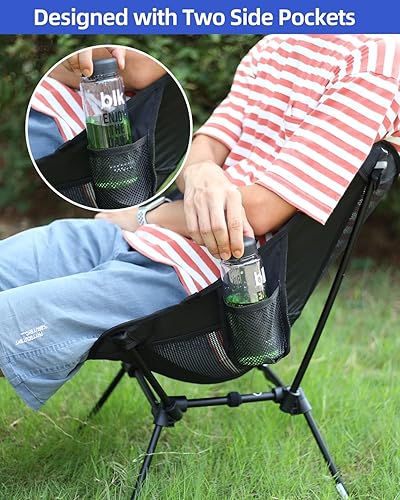 Sportneer Sedia da campeggio pieghevole e leggera Sedia da campeggio compatta da spiaggia Sedia da esterno pieghevole per campeggio escursionismo prato picnic esterno viaggio, Arancia, 1 - Ysert