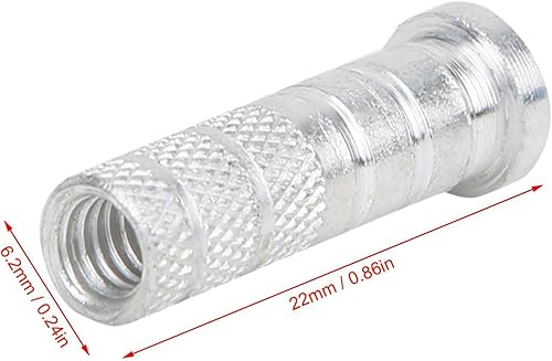 Base per Inserto Freccia in Alluminio,12 Pezzi di Ricambio Base per tiro con L'Arco Inserti in Alluminio per frecce in Carbonio 6.2 mm, Frecce in Carbonio 6.2 mm Base per Inserto Freccia Caccia all'a - Ysert