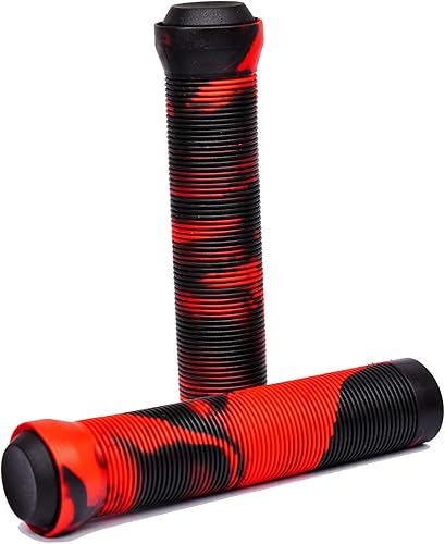 Manopole per manubrio miste in gomma morbida PU senza flangia, per monopattini, moto, MTB, BMX, ecc., con estremità a tappo, lunghezza 150 mm con diametro interno di 22 mm, per barre - Ysert