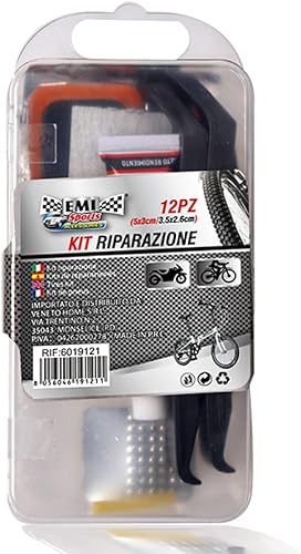 Kit Riparazione Camera d'Aria Bici, Confezione da 12 Pezzi - Ysert