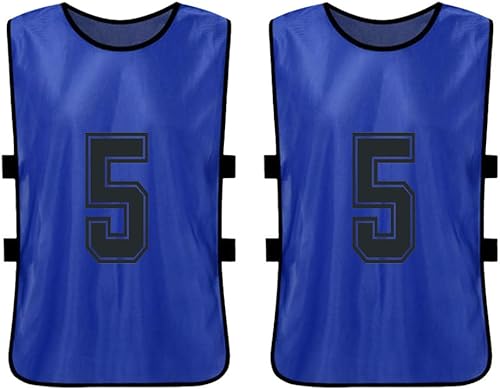 Maglie da calcio numerate Bavaglini da calcio numerati Gilet da calcio Scrimmage Vest Squadra di calcio Gilet da basket Scrimmage Gilet numerato Bavaglini da calcio Pinnies da basket 12 PCS Adulti - Ysert