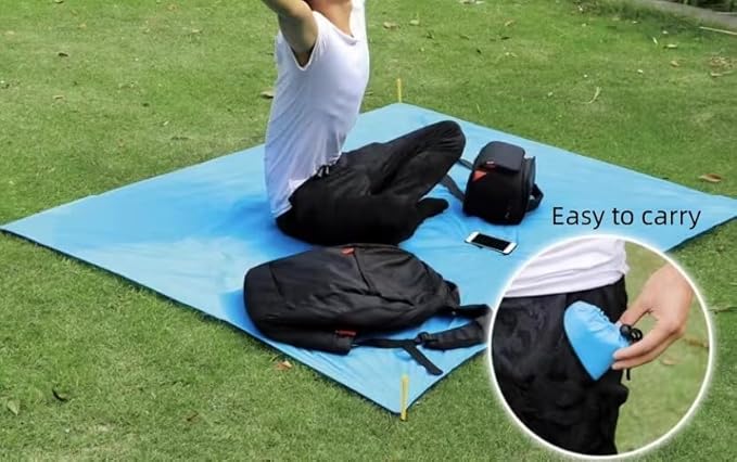 145x180cm Coperta Picnic Impermeabile Telo Picnic Impermeabile Stuoia Campeggio Stuoia Spiaggia 4 Angoli Di Fissaggio - Ysert