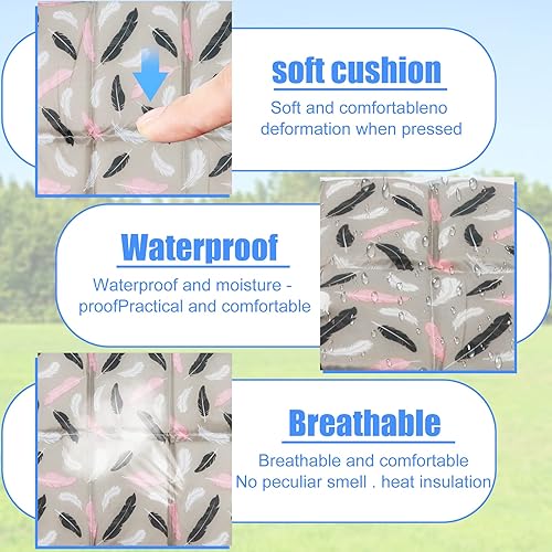 4 cuscini per esterni, pieghevoli, per esterni, parco giochi, campeggio, escursioni, picnic, con 1 custodia - Ysert