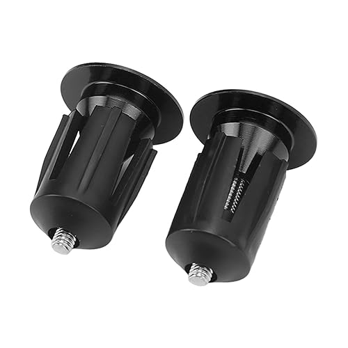 Tappi per estremità Barra da 2 Pezzi, Tappi per Manubrio Bici in Alluminio per Manubri Diametro 15-24 Mm Accessori Ciclismo Mountain Bike(Nero) - Ysert