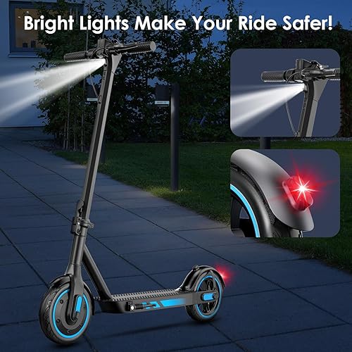 Scooter Elettrico,Alta Potenza 500w,Pneumatici Da 25,4 Cm,Velocità Massima Di 25km/H,Distanza Remota Di 45KM,Sistema Frenante A Doppio Tamburo,Escooter Pieghevole Adulto,Carico Massimo 120KG - Ysert