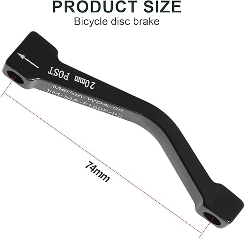 Adattatore Pinza Freno Nero,Parti per Bicicletta,Ultralight della Bici della Bicicletta del Freno a Disco Staffa Adattatore di Montaggio for La Maggior Parte delle Biciclette,Nero, 180mm - Ysert