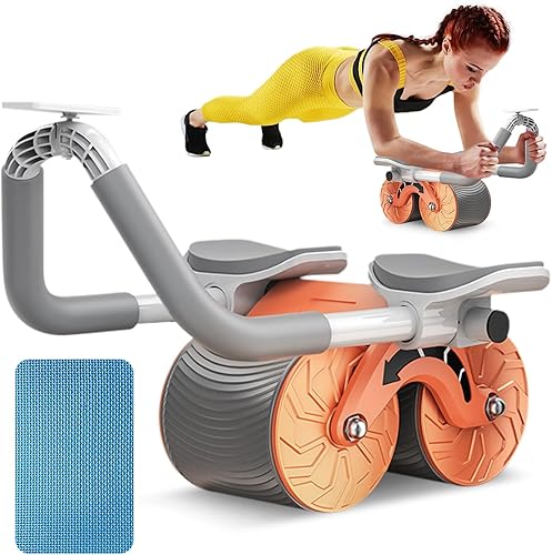 Ab Roller Wheel, Rullo Ruota Abdominal, Ruota Addominali Rimbalzo Automatico, Rullo Addominali Fitness Leggero Doppie Ruote, Donne e Uomini Core Trainer per Palestra, Casa - Ysert