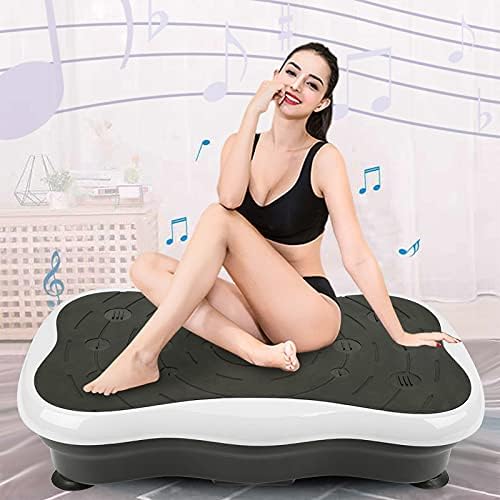 3D Fitness Pedane Vibrante Dimagrante, Piattaforma Massage Esercizio Machine, Display LCD, Telecomando, Bande Elastiche - Bluetooth Music + Telecomando - Ysert