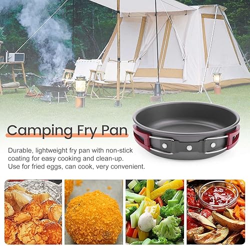 Giilayky Camping Padella All'aperto Portatile Antiaderente Picnic Escursionismo Utensili Frittura Padella - Ysert