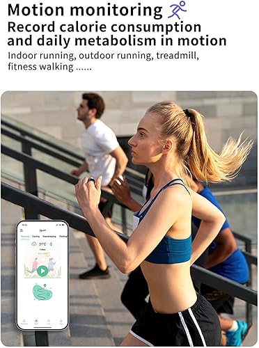 Smart Ring Fitness Tracker per Uomini e Donne, IP68 Impermeabile Fitness Sonno Frequenza Cardiaca Ossigeno nel Sangue Tracker Smart Ring, Bluetooth Fitness Tracker Anello - Ysert