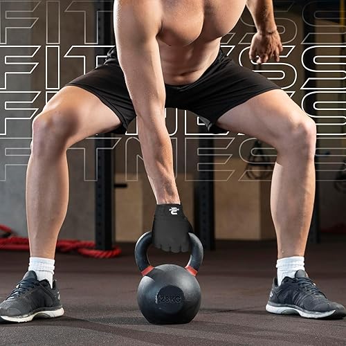 Guanti da palestra per allenamento pesi guanti da uomo e donna traspiranti antiscivolo in silicone imbottito palmo protezione per esercizi di allenamento a mezze dita pull up manubri ciclismo - Ysert